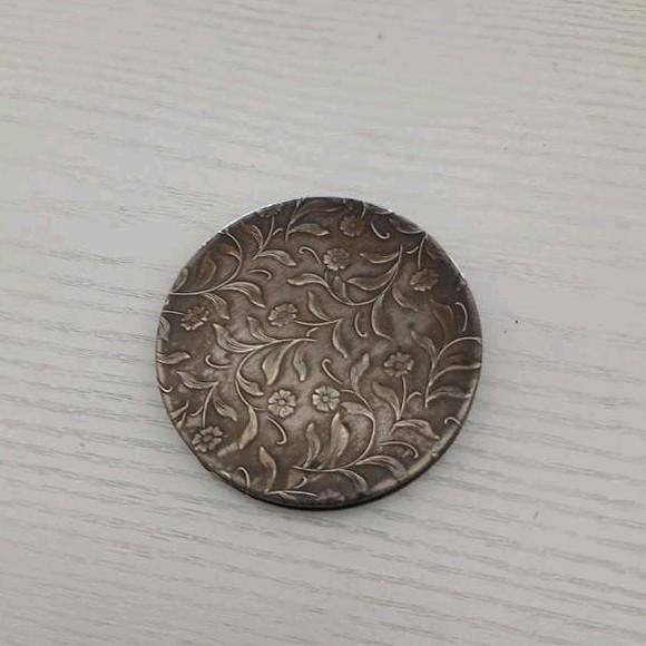 Vintage poederdoosje Art Nouveau stijl begin 1900, Antiek en Kunst, Ophalen of Verzenden, Zilver