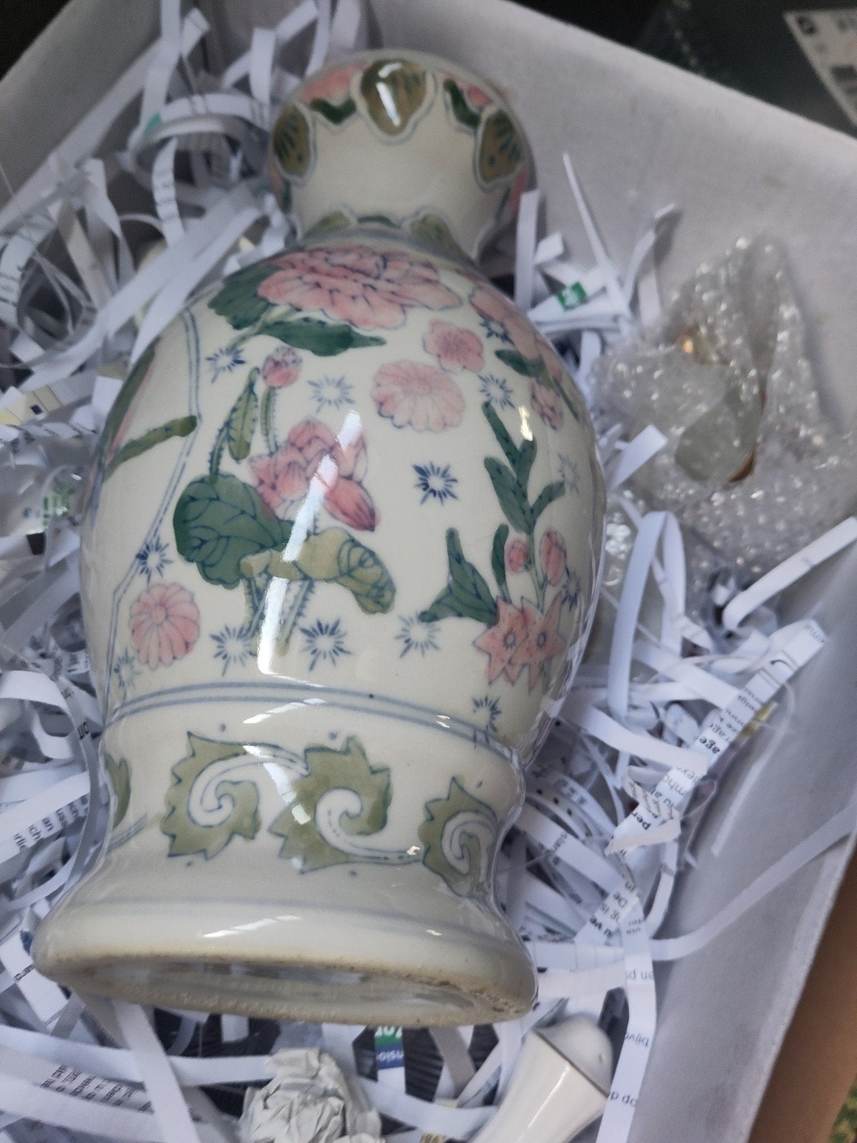 Prachtige Chinese vaas met bloemen en vogel, 25-30 cm, Ophalen of Verzenden