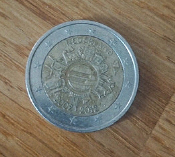 10 jarig jubileums munt nederland, Postzegels en Munten, Munten | Europa | Euromunten, Ophalen of Verzenden, Overige landen, 2 euro