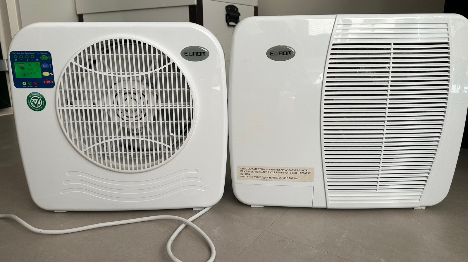Eurom AC2401 Mobiele Airco voor Caravan, Camper of kamer, Ophalen, Minder dan 60 m³, Zo goed als nieuw, Koelen en Ontvochtigen