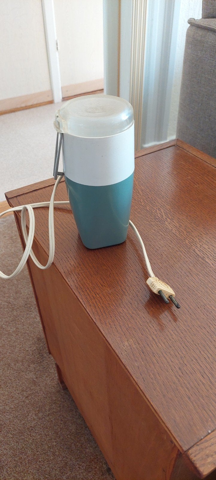 Vintage Philips Koffiemolen - Wit/Groen, Ophalen of Verzenden, Gebruikt