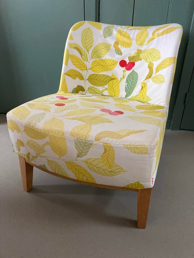 IKEA Stockholm fauteuil met botanisch patroon, Ophalen, Gebruikt, 75 tot 100 cm, 50 tot 75 cm