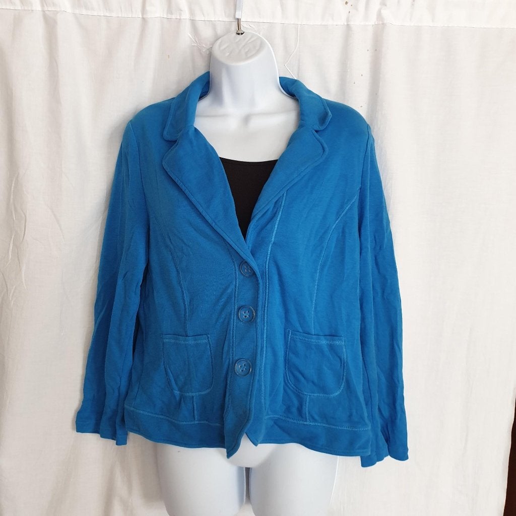 Leuk blauw damesjasje mt M merk Frank Walder, Maat 38/40 (M), Blauw, ., Ophalen of Verzenden