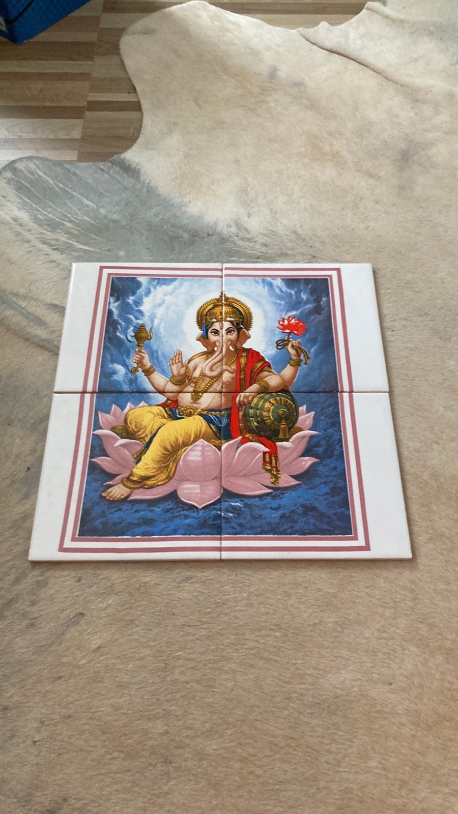 Tegeltableau  hindu hindoeisme ohm ganesh, Ophalen