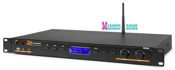 DAB+ radio, DAB+ FM, Bluetooth, SD, USB. Media speler PDC40, Overige typen, Info@marbeco.nl, Power Dynamics, Nieuw