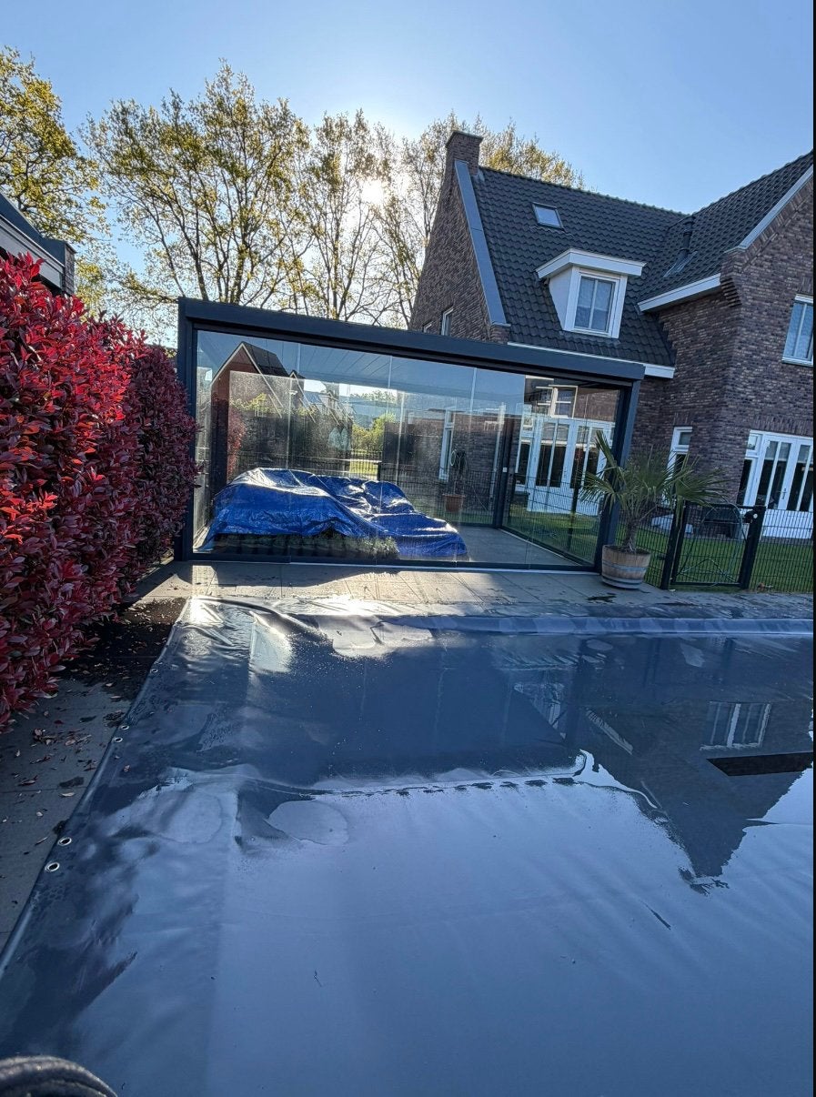 Aluminium overkapping 5x3.5 m, Tuin en Terras, Ophalen