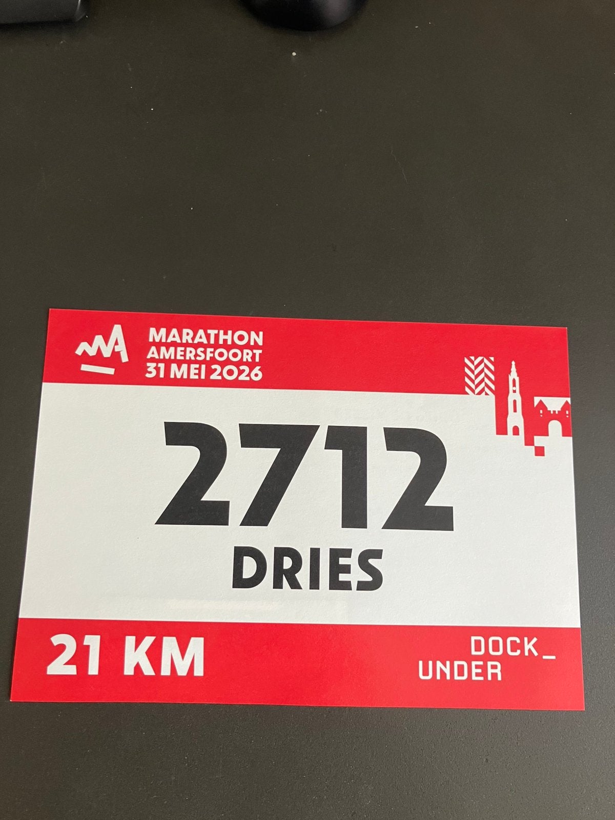 Startbewijs Halve Marathon Amersfoort, Eén persoon