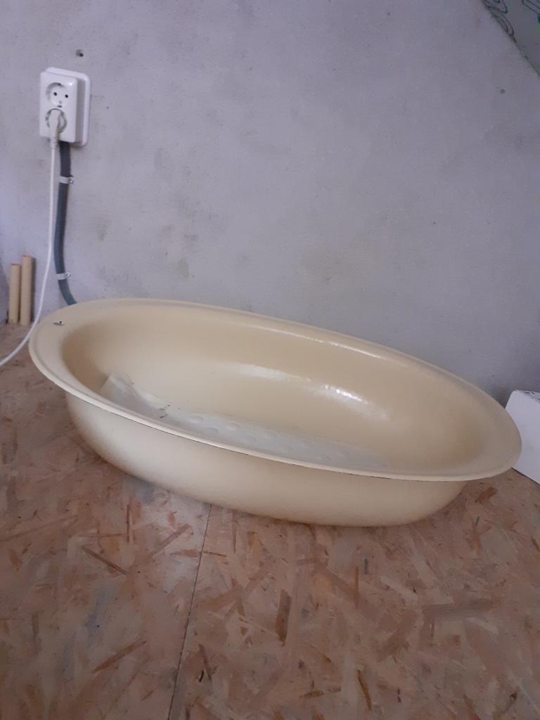 gietijzeren badje geel, Ophalen, Gebruikt