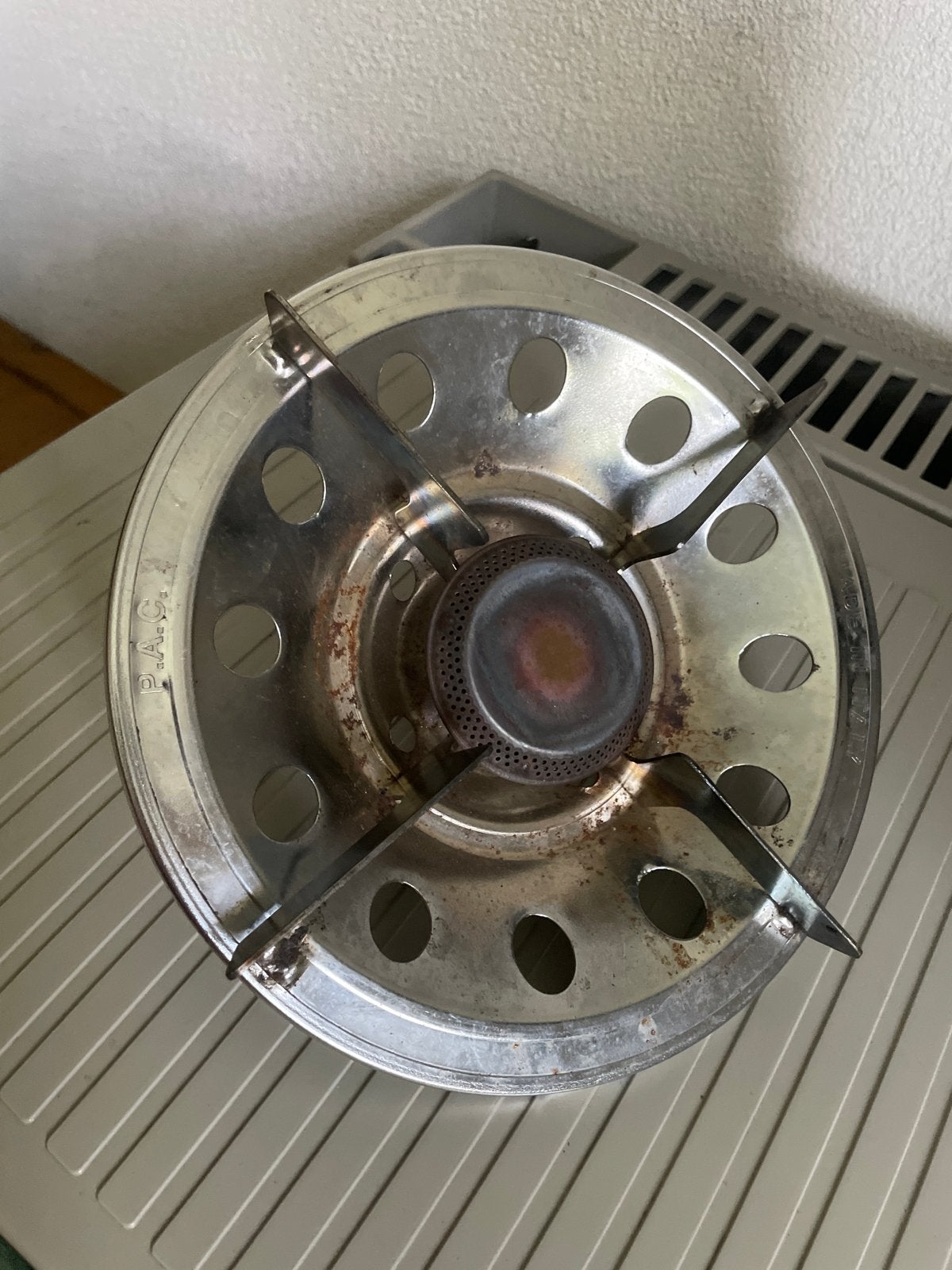 Compacte draagbare gasbrander voor kamperen, Ophalen of Verzenden, Gebruikt