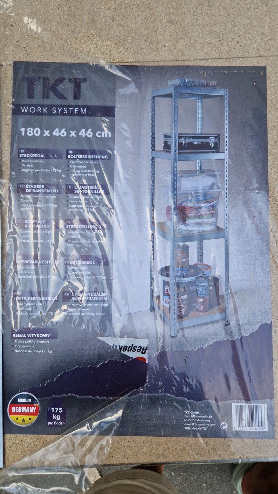 TKT Opbergrek Werk Systeem - 180x46x46 cm - Nieuw, Ophalen