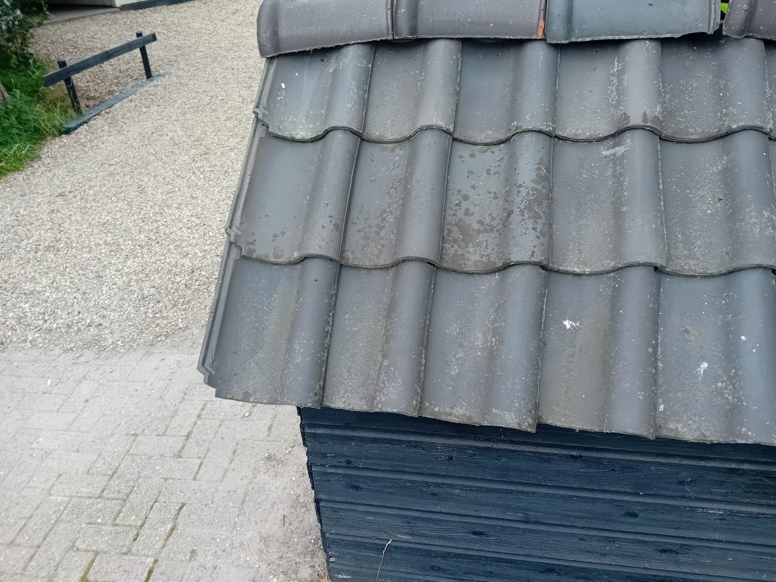 Dakpannen oud Hollands vernieuwd, Doe-het-zelf en Verbouw, Dakpannen en Dakbedekking, Ophalen, Gebruikt, Steen of Klei, 15 m² of meer