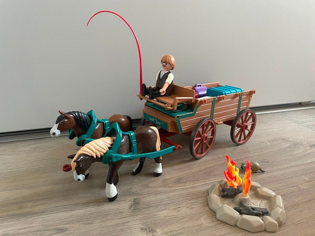 Playmobil Spirit vader met huifkar, Ophalen, Complete set, Overige typen, Zo goed als nieuw