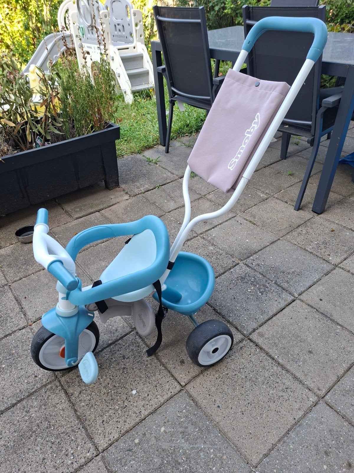 Smoby driewieler met duwstang, Ophalen, Gebruikt