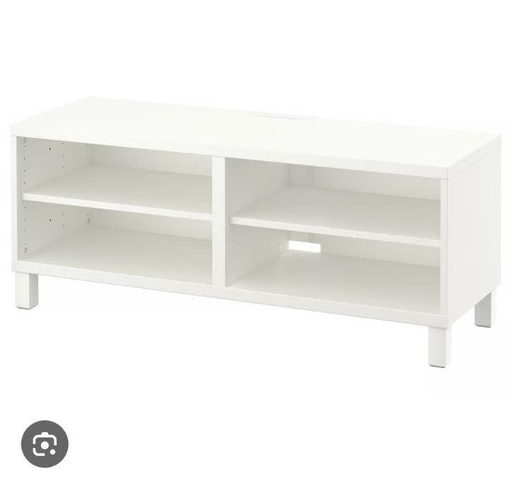 BESTA IKEA TV meubel/kast wit, Ophalen, Tweepersoons, 140 cm, Zo goed als nieuw
