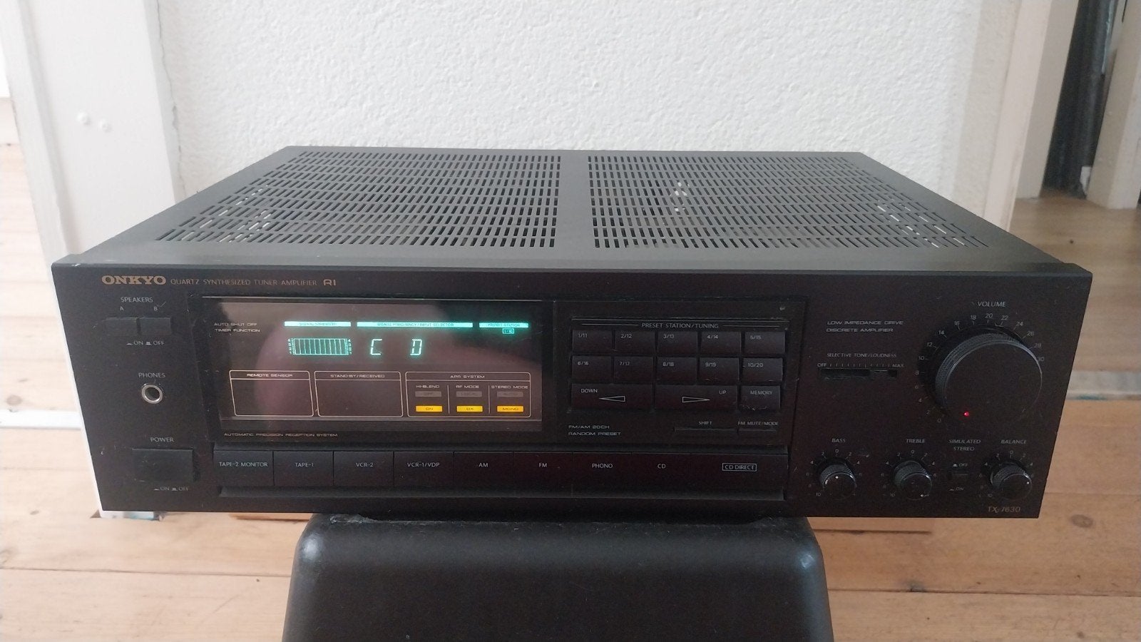 Onkyo TX-7630 Receiver Quartz Synthesized, Gebruikt, Ophalen of Verzenden, 120 watt of meer, Stereo