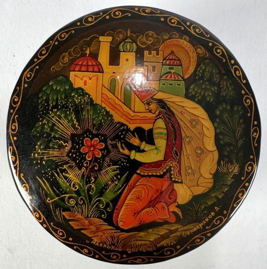 1440. Lakwerkdoosjes, Palekh, Fedoskino - Rusland, 20e eeuw, Ophalen of Verzenden