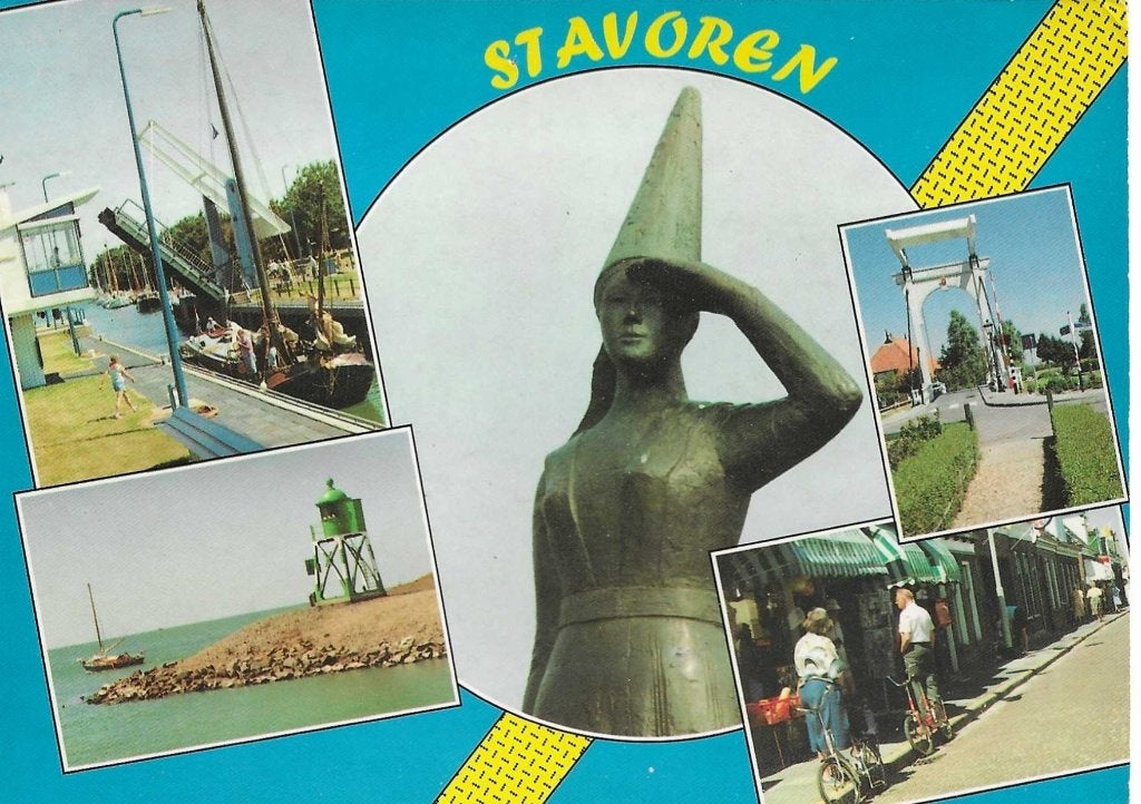 Stavoren- -5-luik., Verzamelen, Ophalen of Verzenden, 1940 tot 1960, Gelopen, Friesland