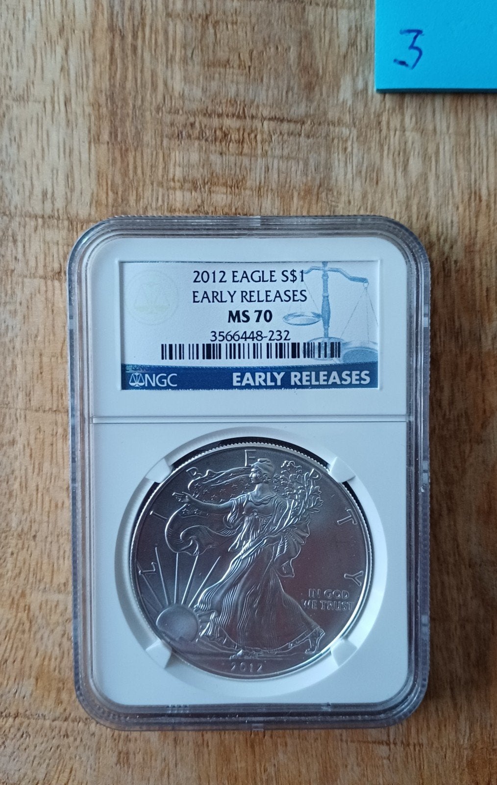 Silver Eagle Dollar - MS70 2021 Early Releases., Ophalen of Verzenden, Losse munt, Zilver
