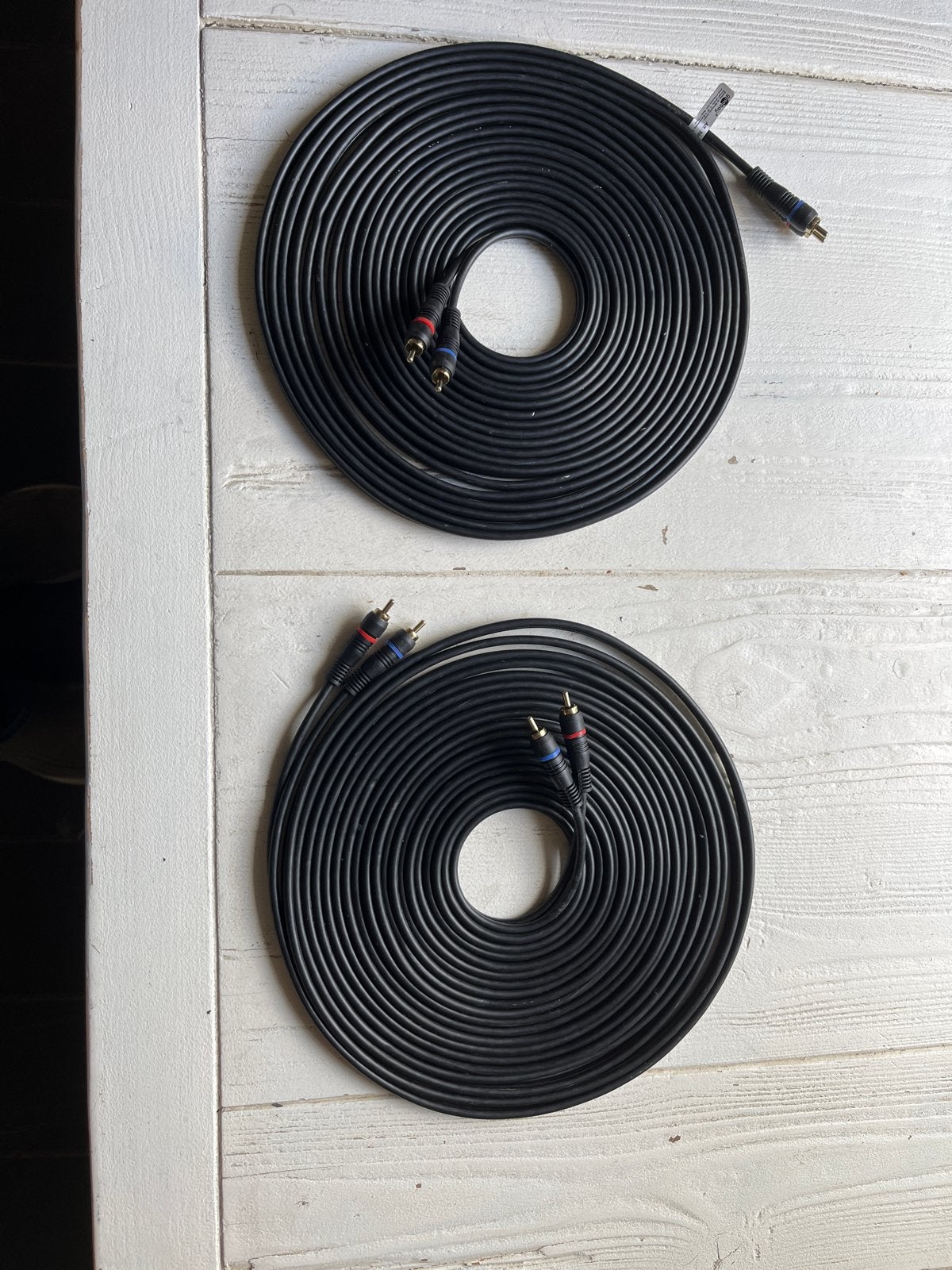 2x RCA Interlink Kabels 10 mtr., Ophalen of Verzenden, Zo goed als nieuw, 10 meter of meer, Interlink-kabel