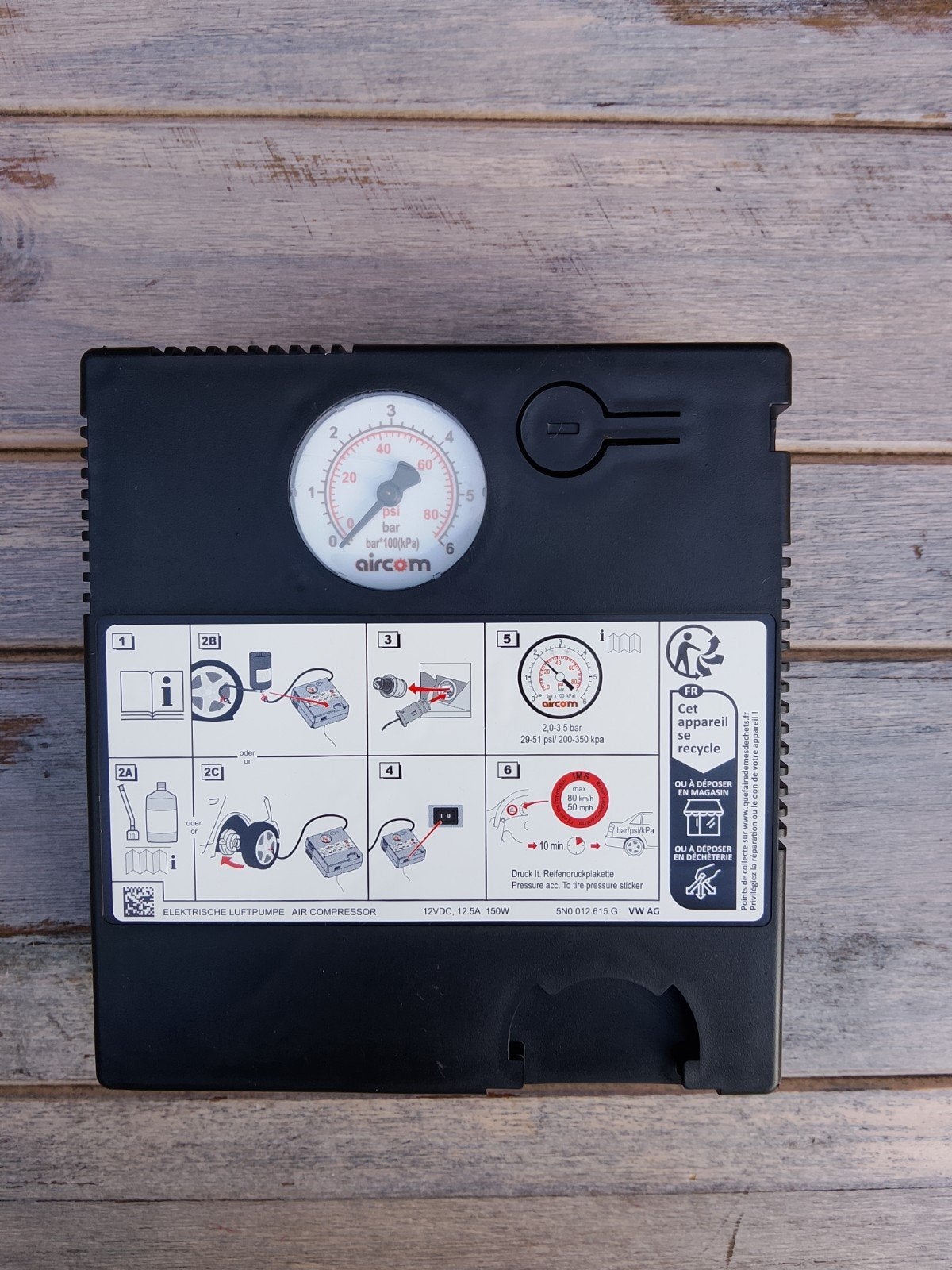 VW AG Aircom elektrische luchtpomp compressor 12V, Ophalen of Verzenden, Nieuw