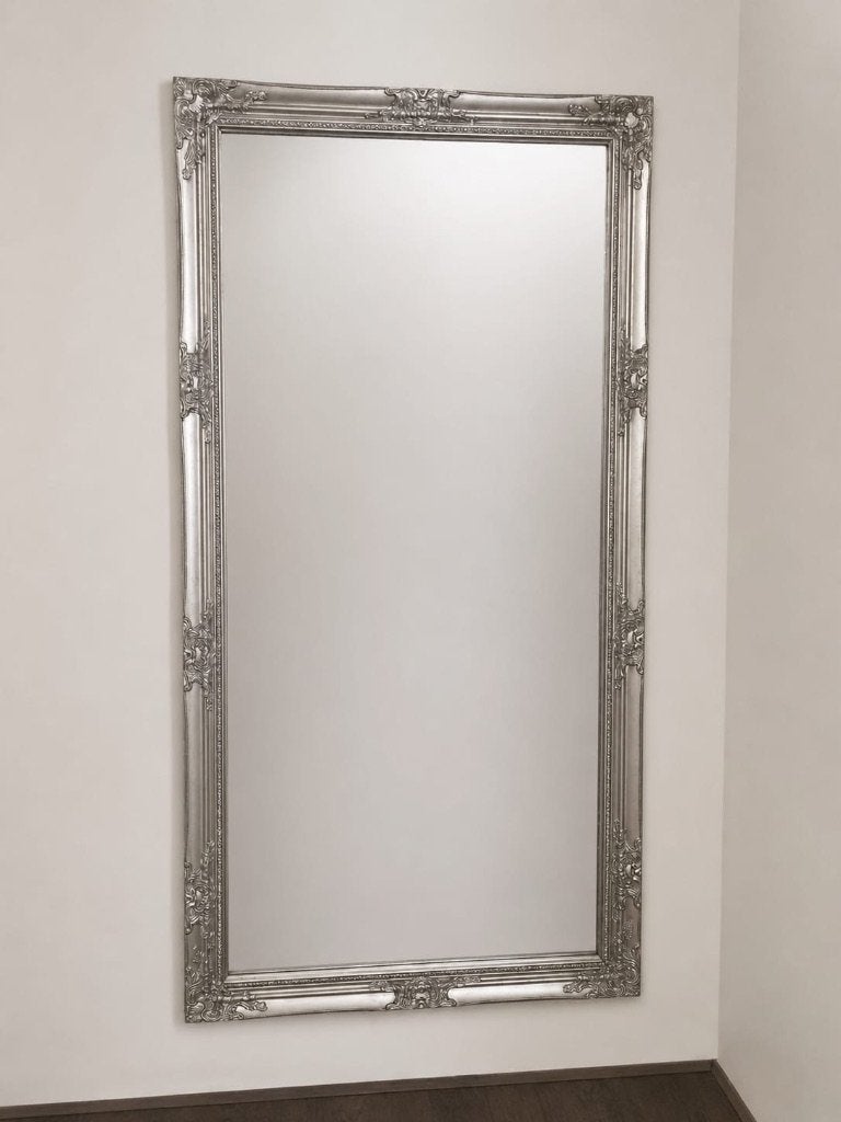 Zilveren spiegel, Huis en Inrichting, Woonaccessoires | Spiegels, Ophalen, Zo goed als nieuw, 75 tot 100 cm, 150 tot 200 cm
