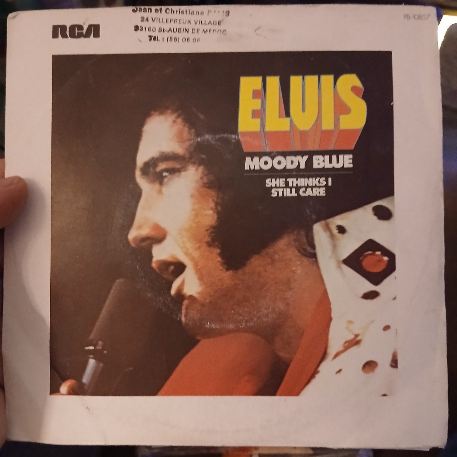 Elvis Presley - Moody Blue / She Thinks I Still Care (Vinyl), Cd's en Dvd's, Ophalen of Verzenden, 7 inch, Pop
