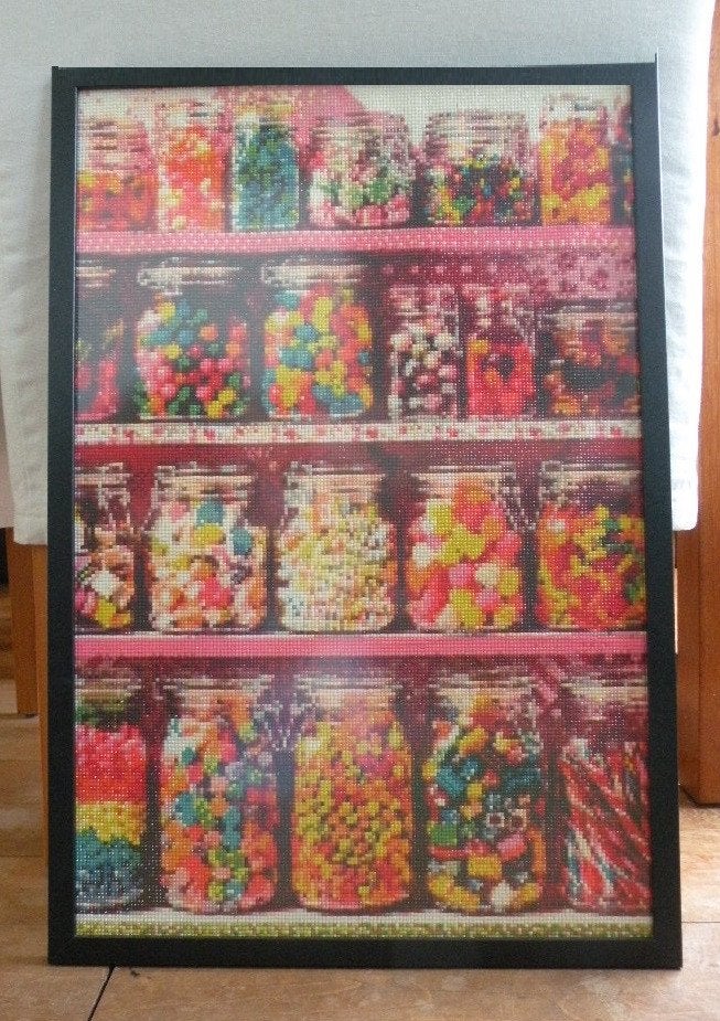 Diamond painting. Ingelijst.  2 Stuks. Ook per stuk., 50 – 75, Minder dan 50 cm, Overige typen, Ophalen of Verzenden