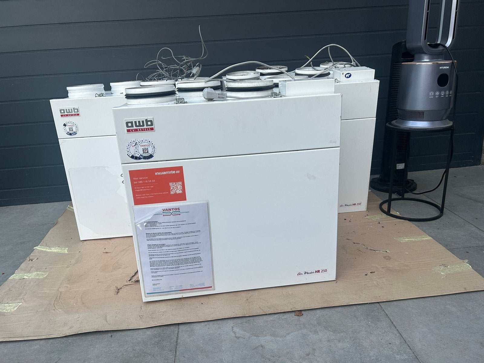AWB Airmaster HR 250 WTW-units (3 stuks), Ophalen, Gebruikt, Ventilator en Afzuiger