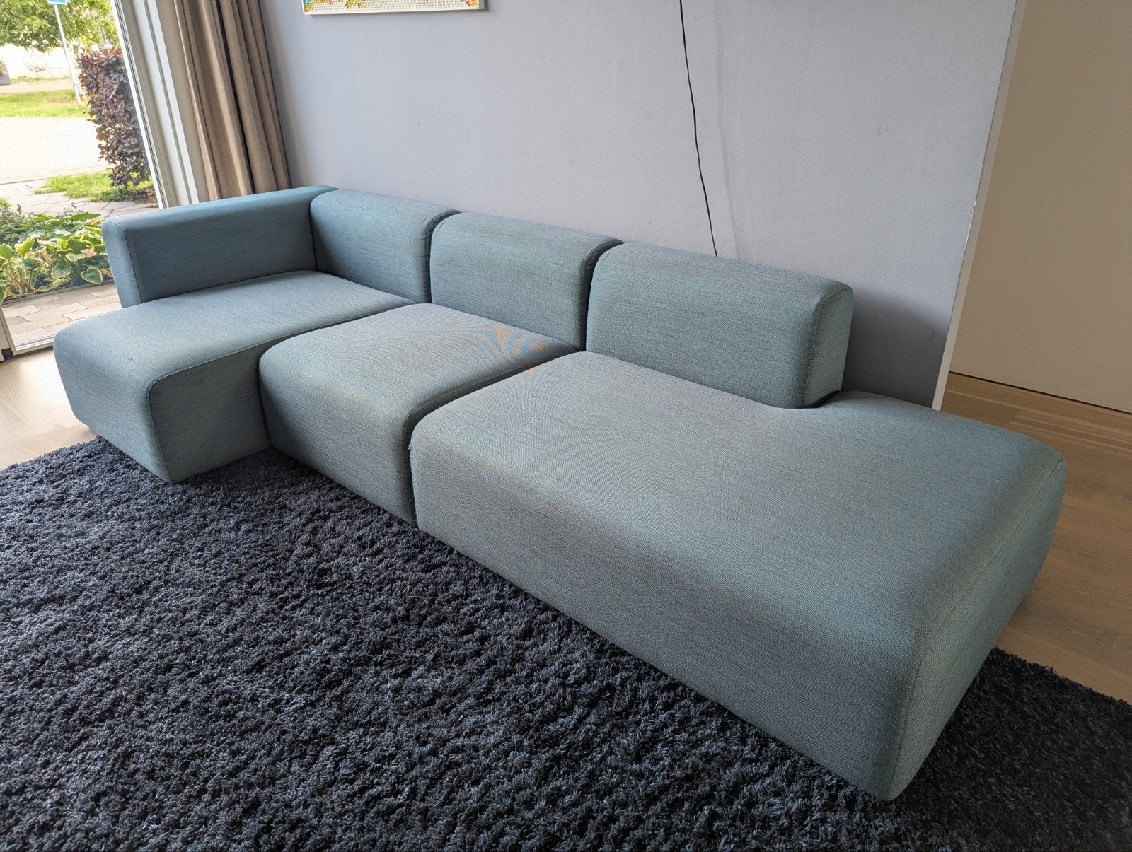 HAY Mags bank - Modulaire bank in blauw/groen, Huis en Inrichting, Banken | Bankstellen, Ophalen, Gebruikt, Modern, Scandinavisch