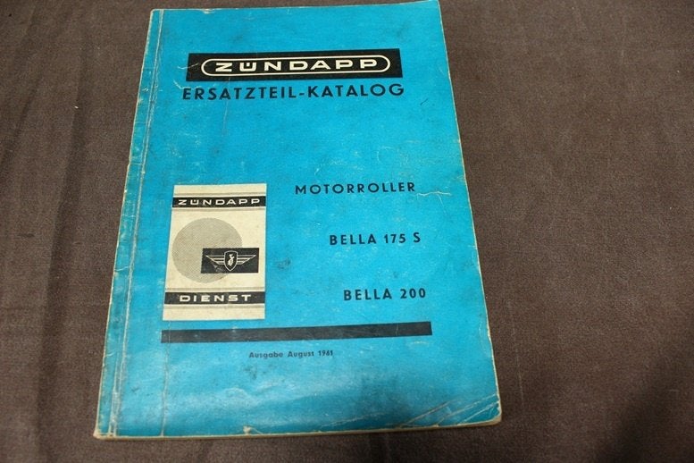 Zündapp Bella 175S 200S 1961 Roller ersatzteil liste scooter, Ophalen of Verzenden, Overige merken