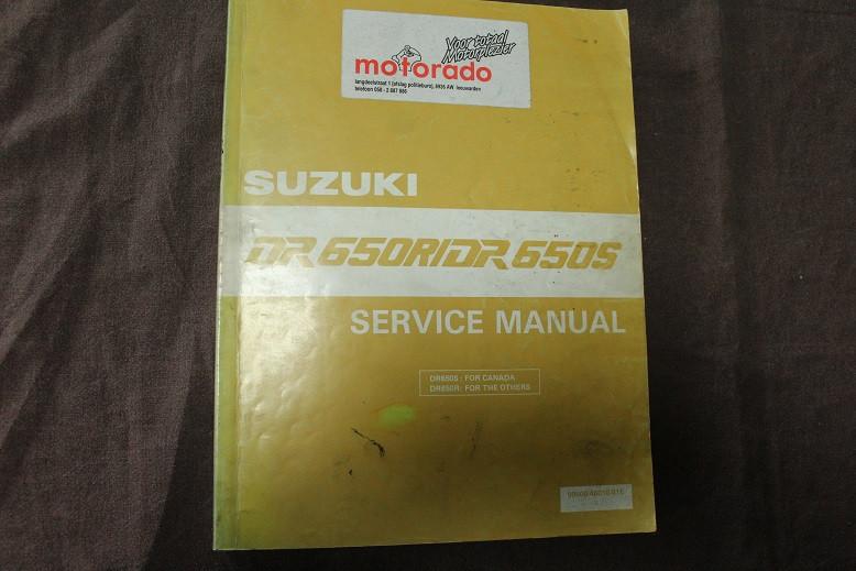 Suzuki DR650 R / S 1990 motorcycle service manual handboek, Ophalen of Verzenden, Suzuki