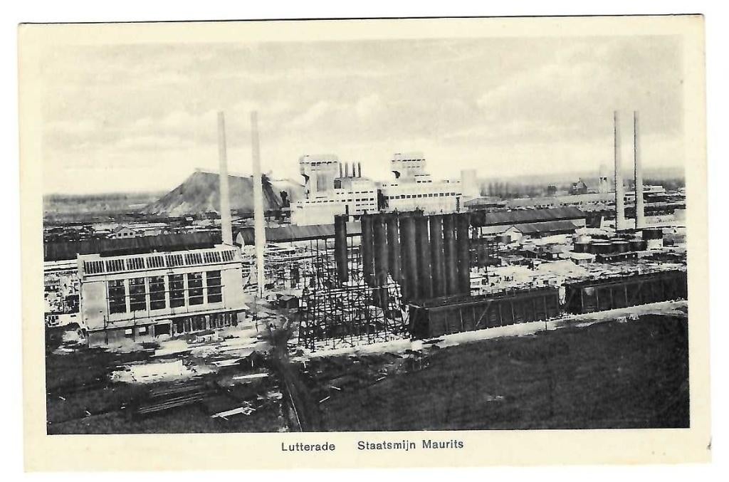 Geleen Lutterade - Staatsmijn Maurits, Verzamelen, Ansichtkaarten | Nederland, Verzenden, 1920 tot 1940, Ongelopen, Limburg