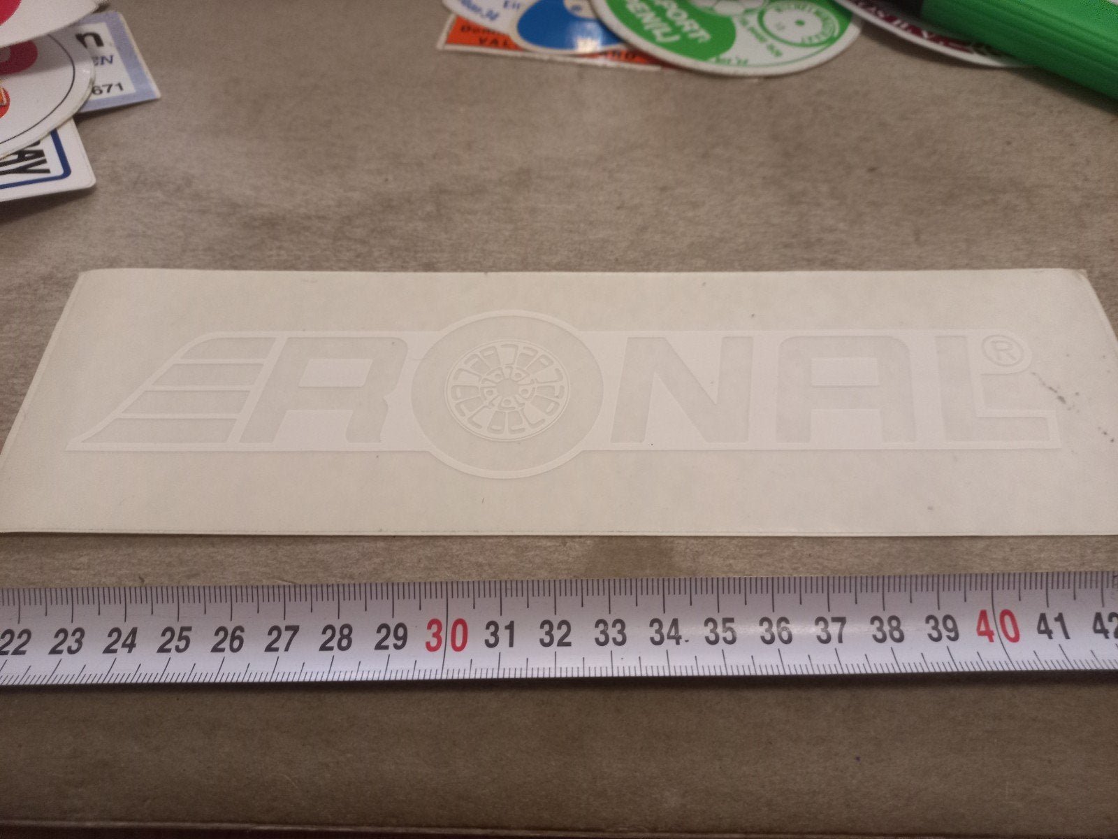 ronal sticker, wit, vintage, auto, motor, tuning, Ophalen of Verzenden, Zo goed als nieuw, Auto of Motor
