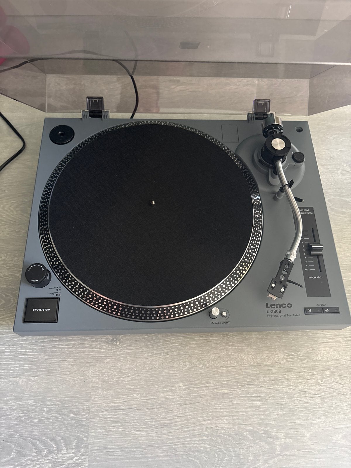 Lenco L-3808 Professionele Draaitafel - Zo goed als nieuw, Pitch-regelaar, Zo goed als nieuw, Platenspeler, Ophalen