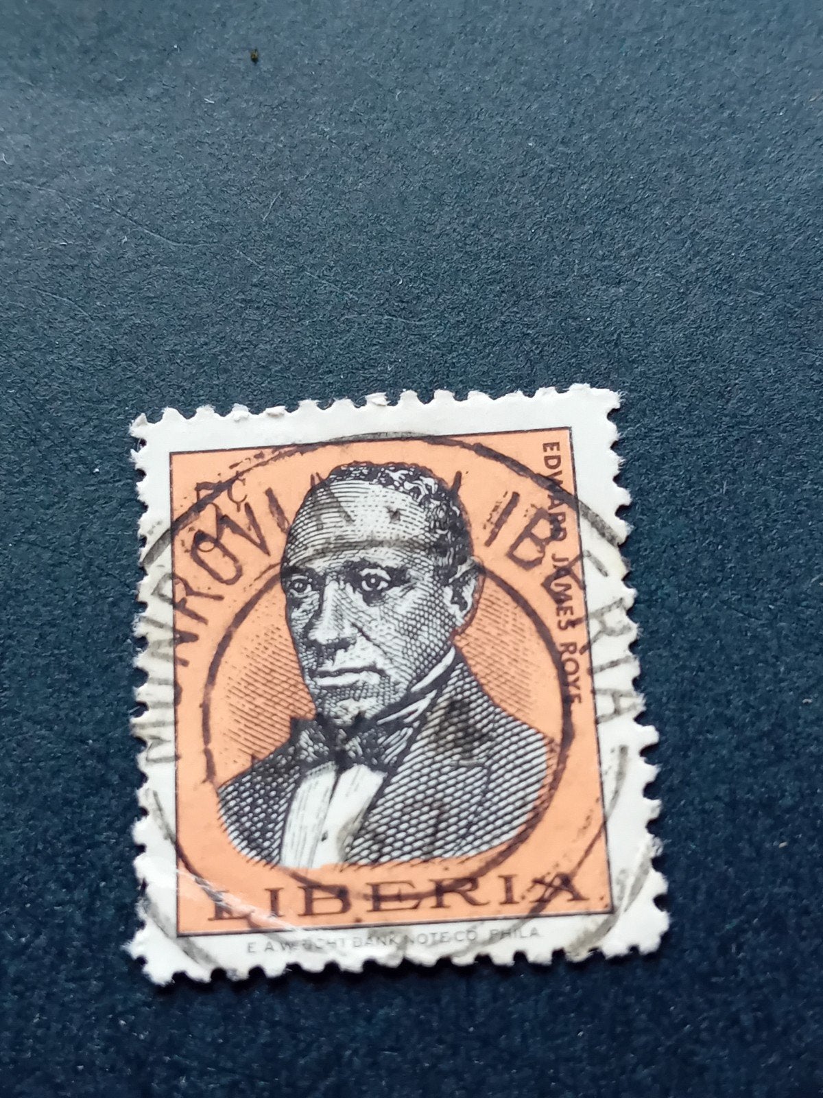 Liberia postzegel Edward James Roye, gestempeld, Ophalen of Verzenden, T/m 1940, Gestempeld