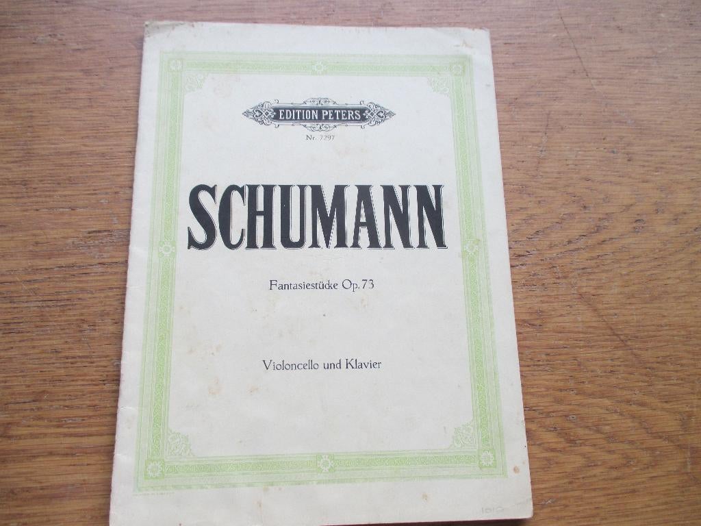 SCHUMANN - FANTASIESTÜCKE OP 73 - CELLO EN PIANO, Cello, Gebruikt, Klassiek, Ophalen of Verzenden