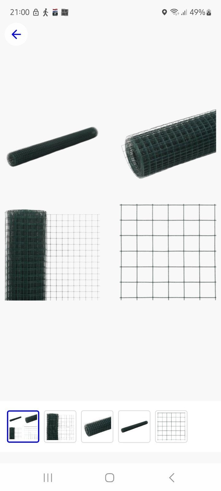 Kippengaas staal met pvc coating groen, Tuin en Terras, Ophalen, Nieuw, Minder dan 10 meter, Gaas