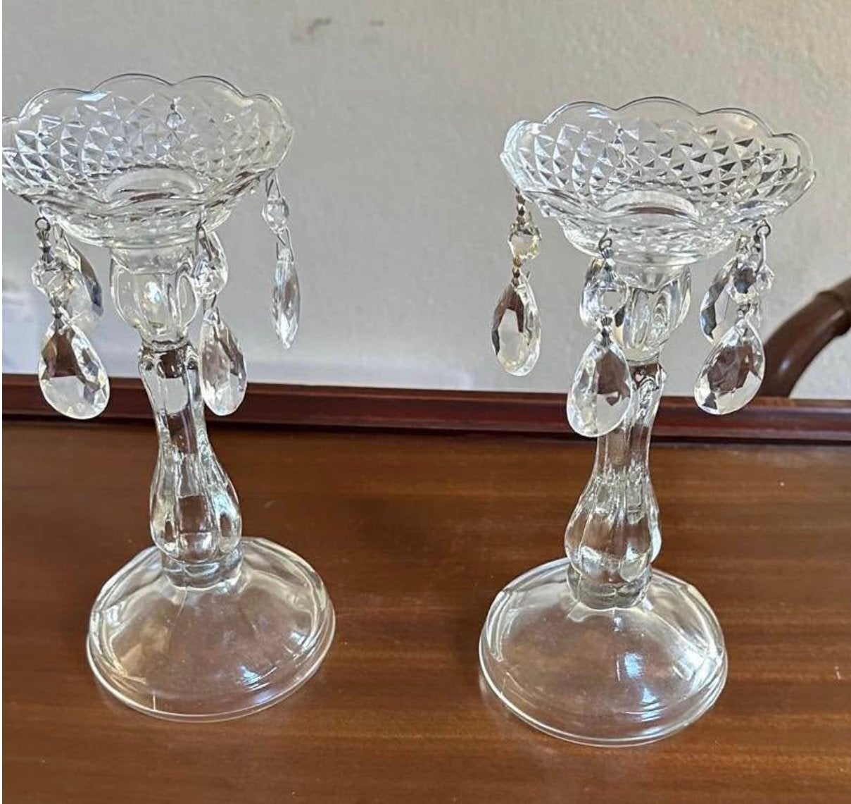 Kandelaars glas, Ophalen of Verzenden