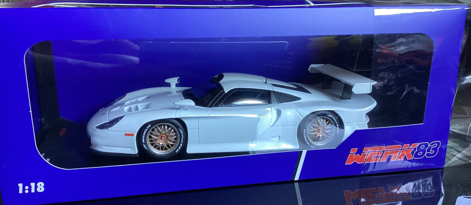 Porsche 911 GT1 Plain Body White, Ophalen of Verzenden, Zo goed als nieuw, Auto, Overige merken