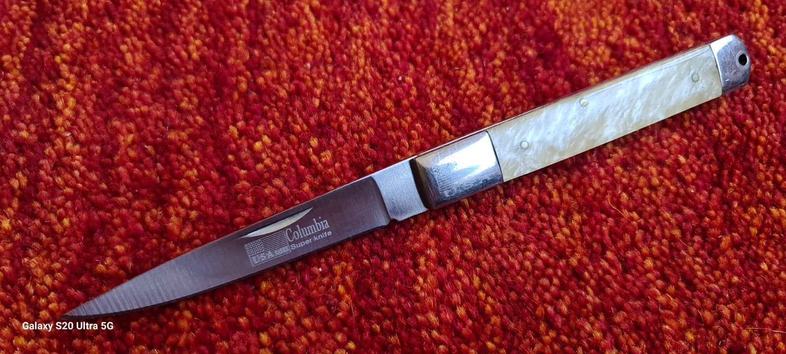 Columbia Super Knife Zakmes met Parelmoer Handvat, Ophalen of Verzenden