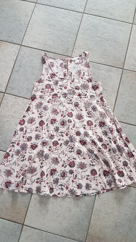 Licht roze jurk, bloemenprint, H&M, maat 36, H&M, Nieuw, Ophalen of Verzenden, Roze