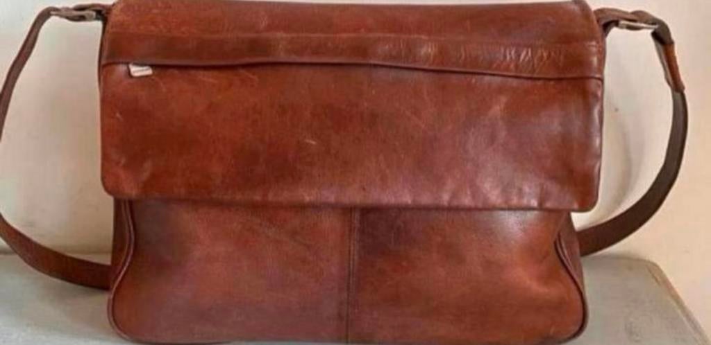 Sasa design grote leren tas, Ophalen of Verzenden, Zo goed als nieuw, Bruin, Handtas
