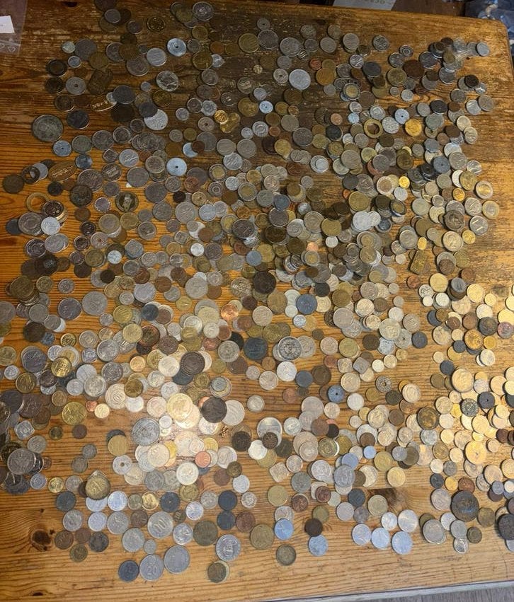 4,7 kg super mix munten en penningen, leuke om uit te zoeken, Ophalen of Verzenden, Buitenland, Munten