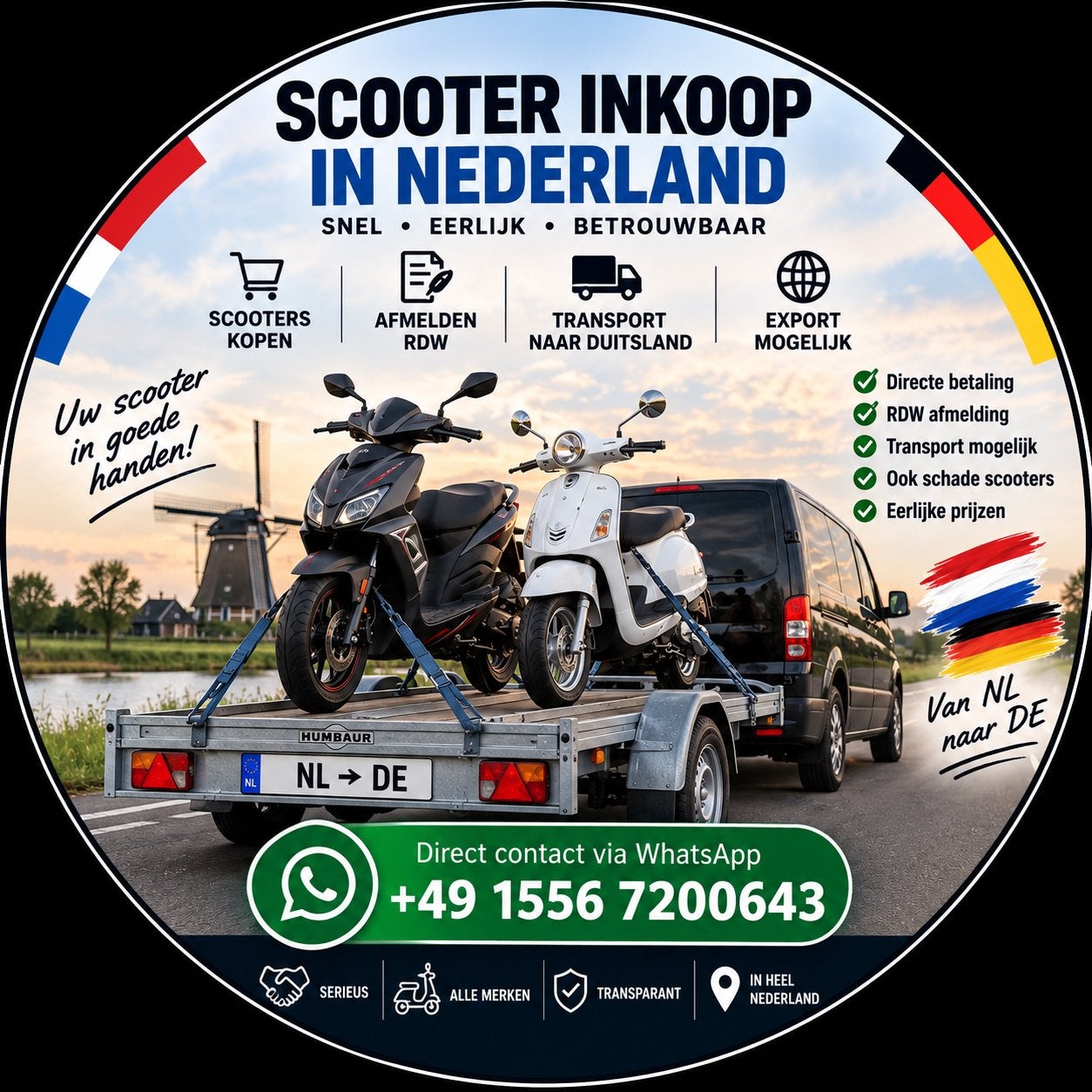 Scooters Gezocht!, Ophalen