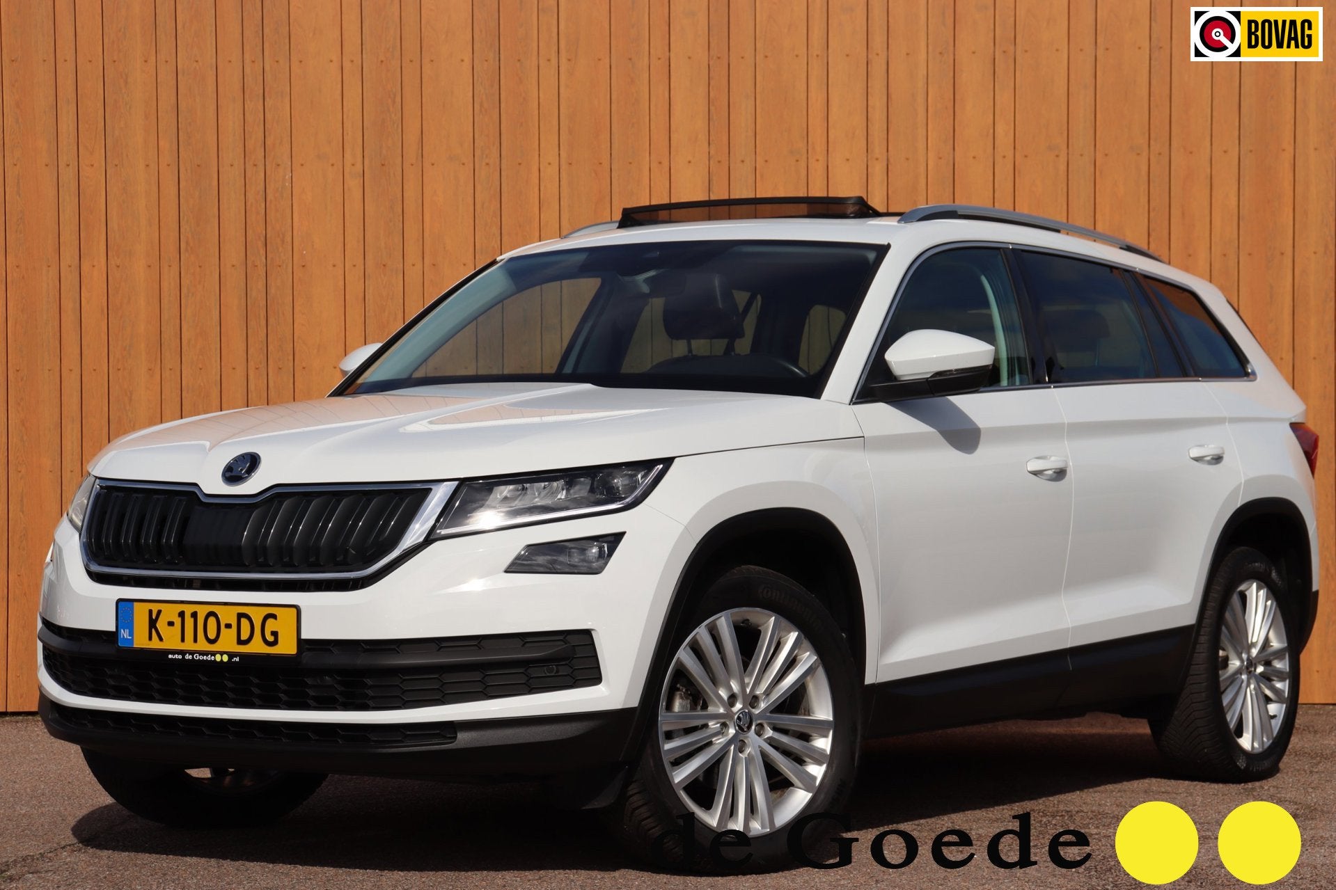 Skoda Kodiaq 1.5 TSI Bus. Ed orgNL leer/alc+verw. stuurverw., Auto's, Skoda, Voorwielaandrijving, 12 maanden, 4 cilinders, Wit