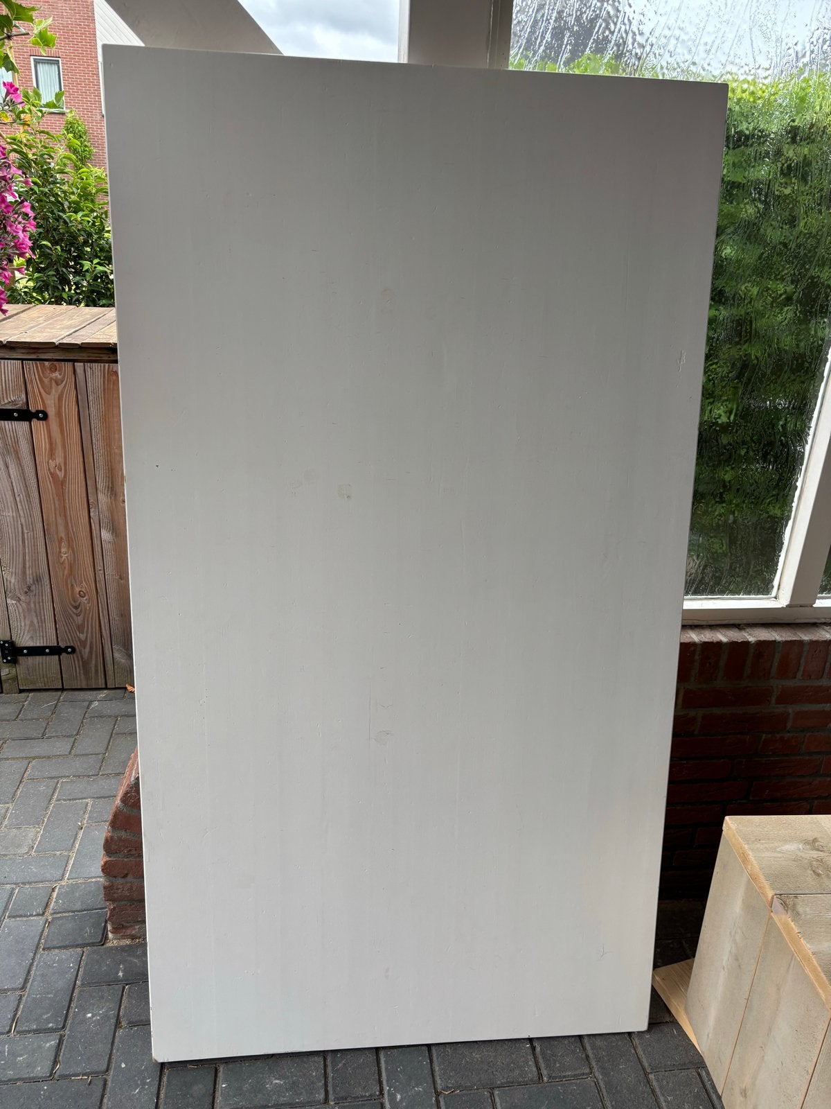 Gratis Wit tafelblad massief hout, Ophalen, Gebruikt, Rechthoekig, 50 tot 100 cm