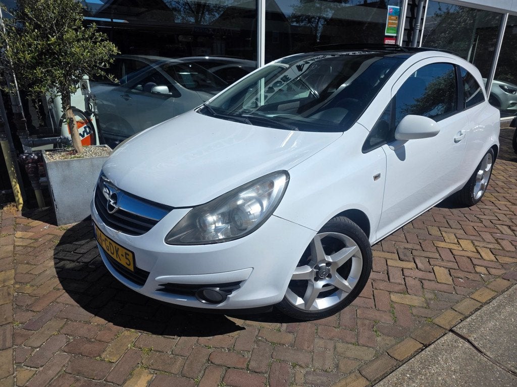 Opel Corsa 1.4-16V Sport,panorama dak, Voorwielaandrijving, Gebruikt, 4 cilinders, Wit