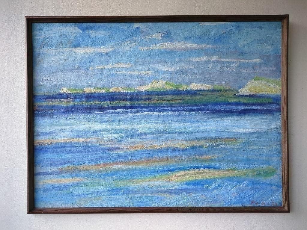 Rudi Polder - Kust Landschap - 1964, Verzenden, Olieverf, Landschap