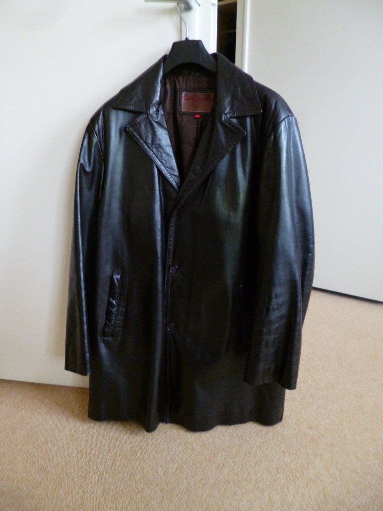 GRATIS VERZENDEN. Bruin LEREN Gallice jas maat L, Maat 52/54 (L), Bruin, Gallice, Ophalen of Verzenden