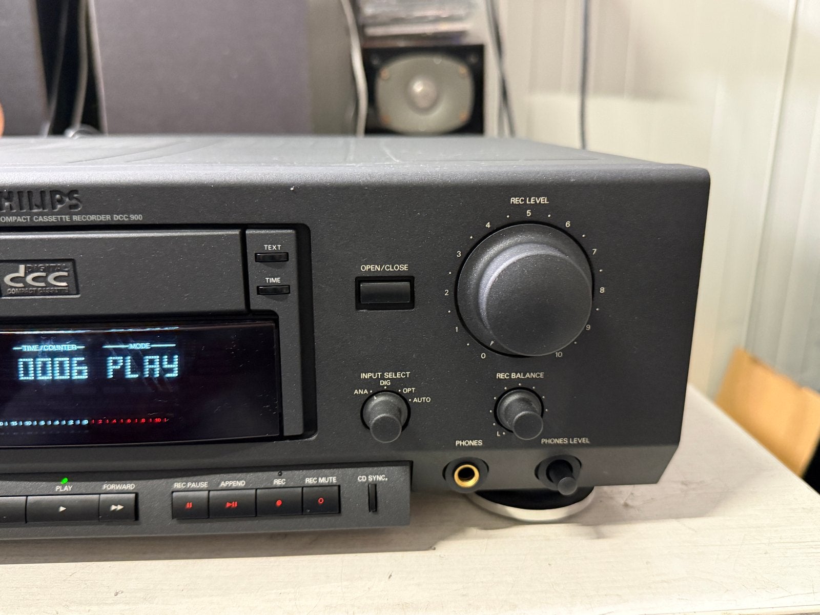 Philips DCC 900 Digital Compact Cassette Recorder - Defect, Philips, Philips, Tape counter, Enkel